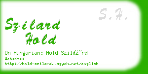 szilard hold business card